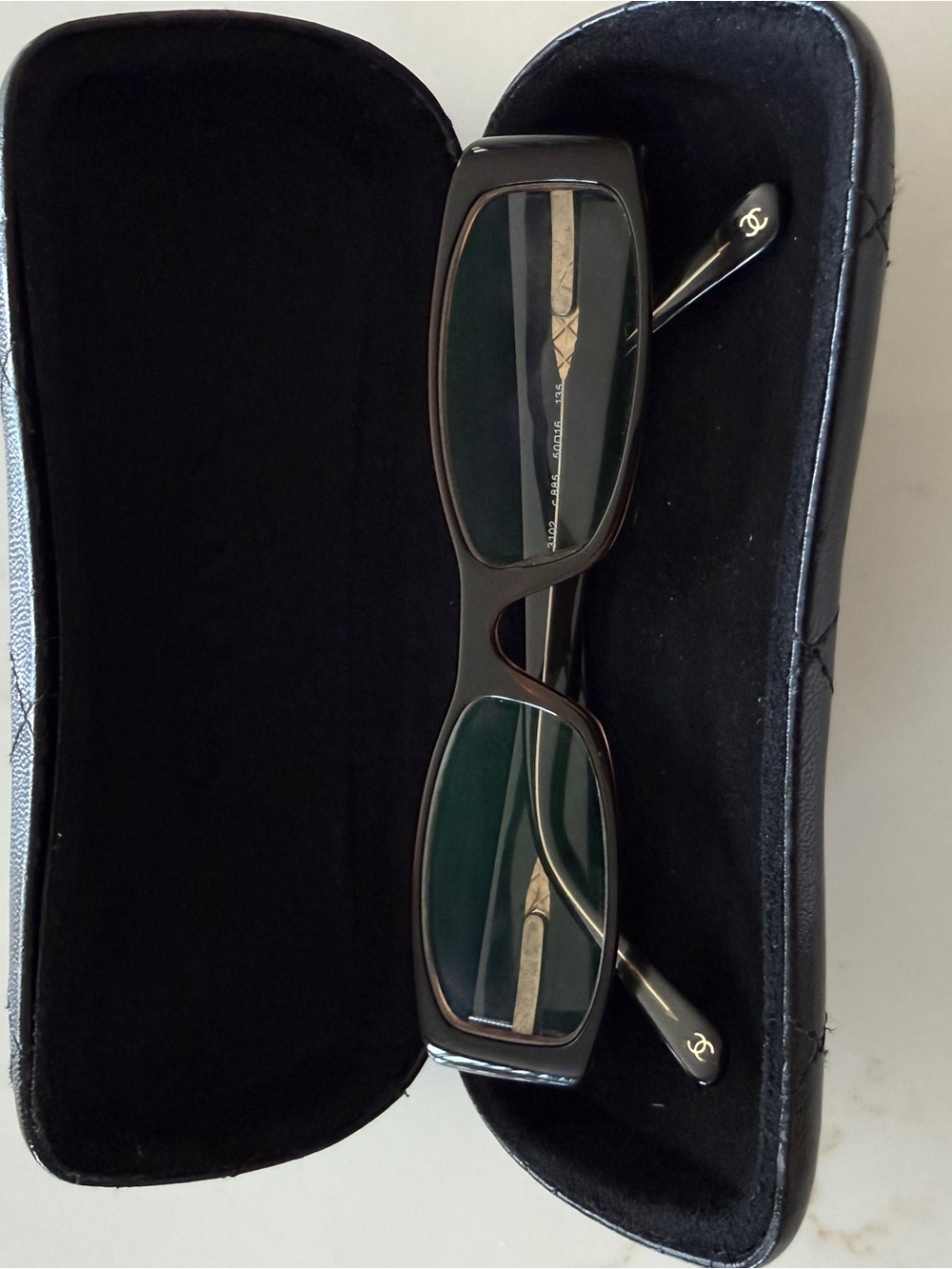 Authentic CHANEL 3102 c.385 Vintage Y2K Brown Rectangular Eyeglasses Frames - Picture 8 of 9